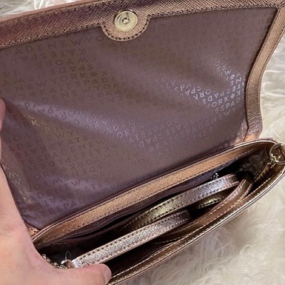 Authentic Kate spade 2 way Crossbody Bag in rose gold - Picture 7 of 8